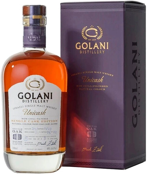 Виски Golani Unicask Nectar Oak, gift box, 0.7 л