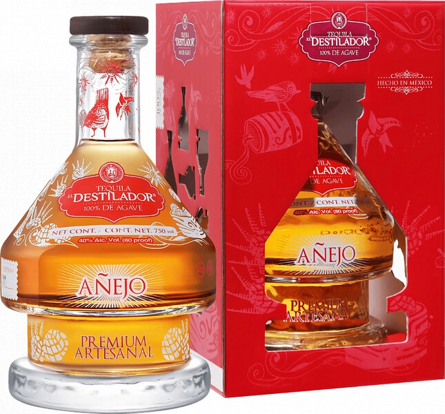 Текила El Destilador Premium Artesanal Anejo, gift box, 0.75 л