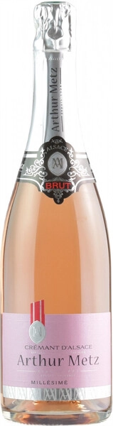 Игристое вино Arthur Metz, Cremant d'Alsace AOP Brut Millesime Rose, 2022