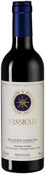 Вино Sassicaia, Bolgheri Sassicaia DOC, 2021, 375 мл