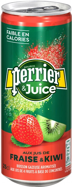 Вода Perrier Fraise & Kiwi, in can, 250 мл