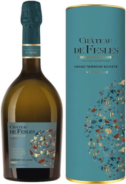 Игристое вино Chateau de Fesles, Cremant de Loire La Chapelle AOC Brut, in tube