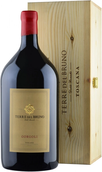 Вино Terre del Bruno, Gorgoli, Toscana IGT, 2020, wooden box, 3 л