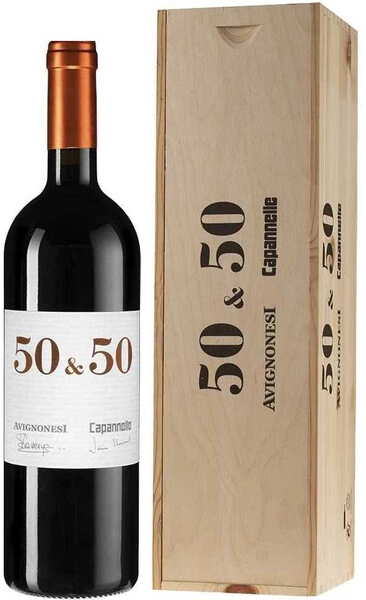 Вино Avignonesi-Capannelle, 50 & 50, Toscana IGT, 2018, wooden box