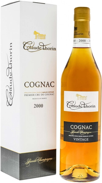 Коньяк Claude Thorin Vintage, Cognac Grande Champagne AOC, 2000, gift box, 0.7 л