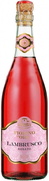 Игристое вино Abbazia, Fiorino d'Oro Lambrusco Rosato Frizzante, Emilia IGT