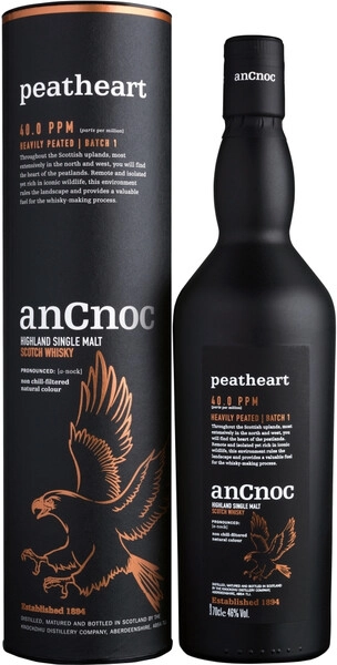 Виски An Cnoc, Peatheart, in tube, 0.7 л