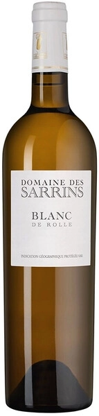 Вино Domaine des Sarrins, Blanc de Rolle, Var IGP, 2021