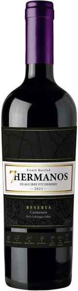 Вино 7 Hermanos Carmenere Reserva, 2021