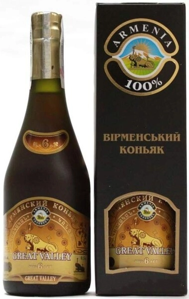 Армянский коньяк Грейт Велли 6 лет, в подарочной коробке, 0.7 л