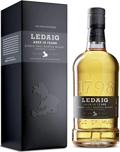 Виски Ledaig Aged 10 Years, gift box, 0.7 л