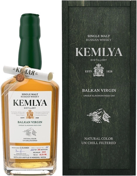 Виски Kemlya Balkan Virgin, wooden box, 0.7 л