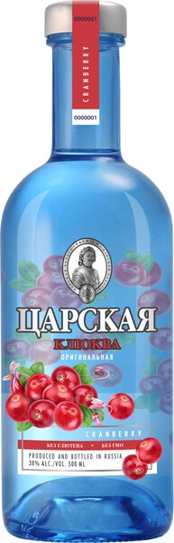 Водка Царская Оригинальная Клюква (белая), 0.5 л