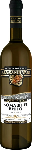 Вино Georgian Wine House, Alazanis Vazi Domashnee White Dry, 0.7 л