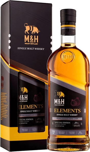 Виски M&H, Elements Pomegranate Wine, gift box, 0.7 л