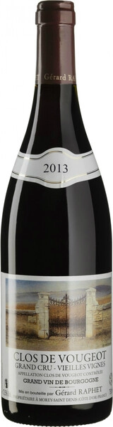 Вино Gerard Raphet, Clos de Vougeot Grand Cru Vieilles Vignes AOC, 2013