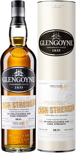 Виски Glengoyne Cask Strength Batch 7 (58,9%), in tube, 0.7 л