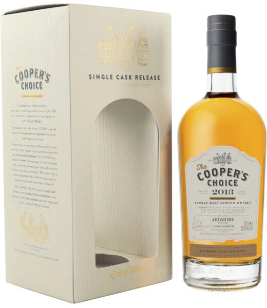 Виски The Cooper's Choice Ardmore Single Malt Bourbon Cask Matured, 2013, gift box, 0.7 л