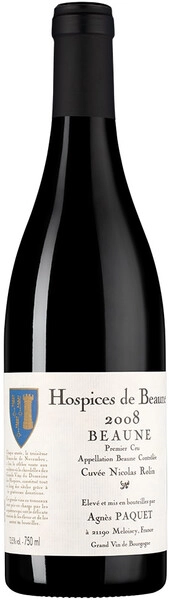 Вино Domaine Agnes Paquet, Hospices de Beaune Beaune 1-er Cru Cuvee Nicolas Rolin AOC, 2008