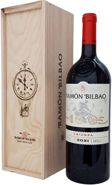 Вино Bodegas Ramon Bilbao, Crianza, Rioja DOC, 2021, wooden box, 5 л