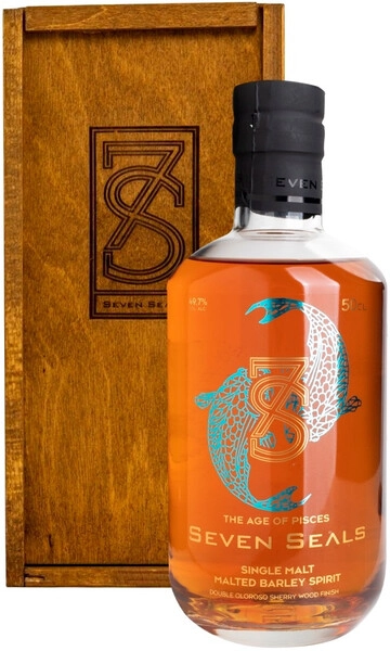 Виски Seven Seals Zodiac The Age of Pisces Single Malt, wooden box, 0.5 л