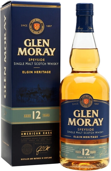 Виски Glen Moray 12 years, gift box, 0.7 л