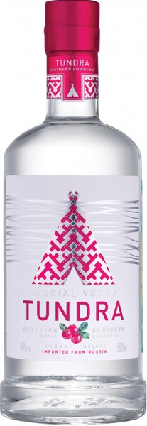 Водка Тундра Северная брусника, 0.5 л