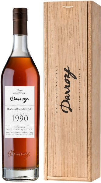 Арманьяк Darroze, Bas-Armagnac Domaine de Lamarquette, 1990, wooden box, 0.7 л