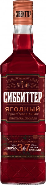 Ликер Сиббиттер Ягодный, настойка полусладкая, 0.5 л