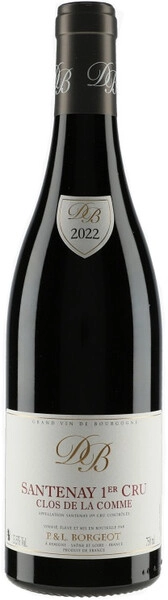Вино P. & L. Borgeot, Santenay 1er Cru Clos de la Comme AOC, 2022