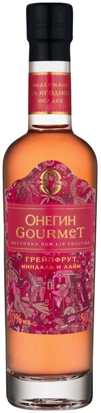 Ликер Онегин, Гурмэ Грейпфрут, Миндаль и Лайм, настойка сладкая, 50 мл