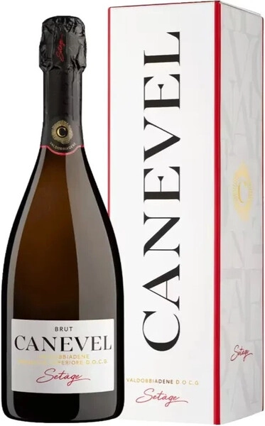 Игристое вино Canevel, Prosecco Valdobbiadene Superiore DOCG Brut, gift box
