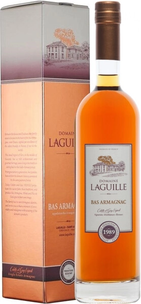 Арманьяк Domaine Laguille, Bas-Armagnac AOC, 1989, gift box, 0.7 л