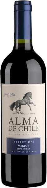 Вино Alma de Chile Merlot Semi Sweet, Valle Central DO, 2023