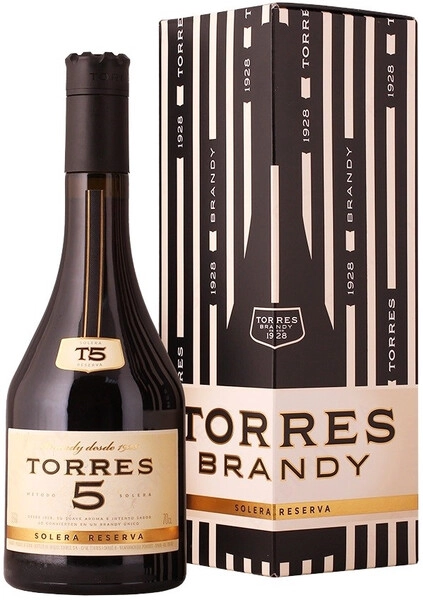 Бренди Torres 5 Solera Reserva, gift box, 0.7 л