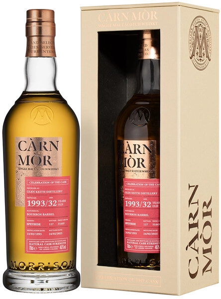 Виски Carn Mor Glen Keith 32 Years Old, 1993, gift box, 0.7 л