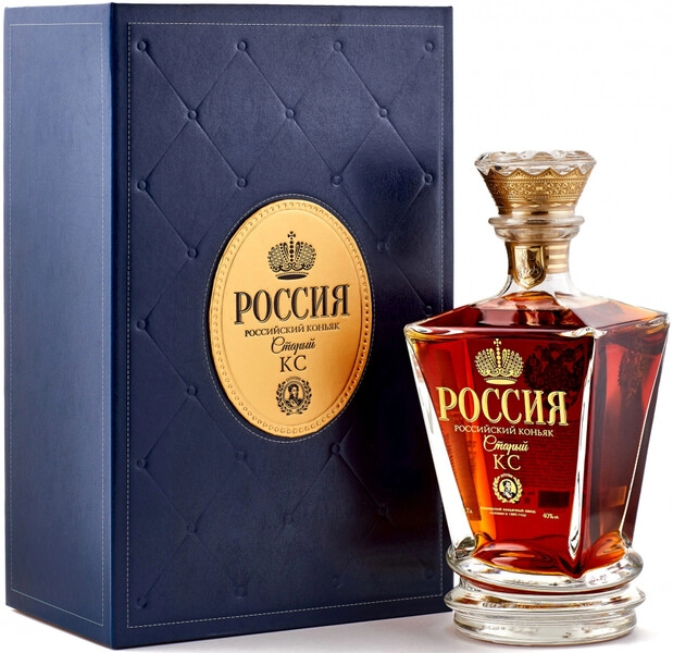 Коньяк Россия КС 15-летний, сувенирный, в подарочной коробке, 0.7 л