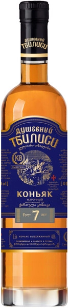 Коньяк Душевный Тбилиси 7-летний, 0.5 л