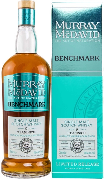 Виски Murray McDavid, Benchmark Teaninich 9 Years Old, gift box, 0.7 л