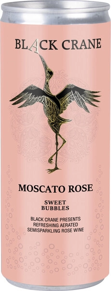 Игристое вино Kazayak Vin, Black Crane Moscato Rose, in can, 250 мл