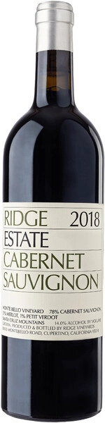 Вино Ridge, Estate Cabernet Sauvignon, 2018