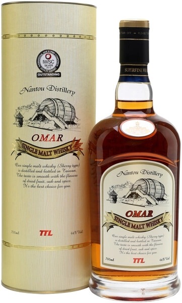 Виски Nantou Distillery, Omar Single Malt (Sherry Type), in tube, 0.7 л
