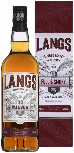 Виски Langs Full & Smoky, guft box, 0.7 л