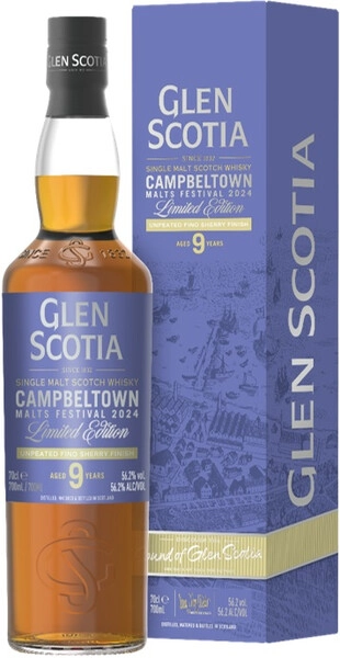 Виски Glen Scotia 9 Years Old Unpeated Fino Sherry Finish, gift box, 0.7 л