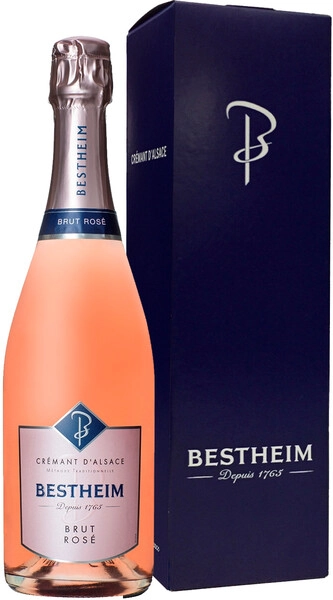 Игристое вино Bestheim, Cremant d'Alsace AOC Brut Rose, gift box