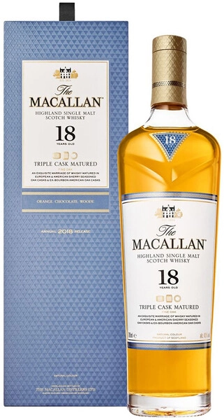 Виски Macallan, Triple Cask Matured 18 Years Old, gift box, 0.7 л