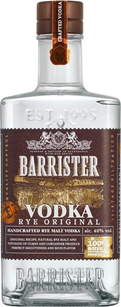 Водка Barrister Rye Original, 0.7 л