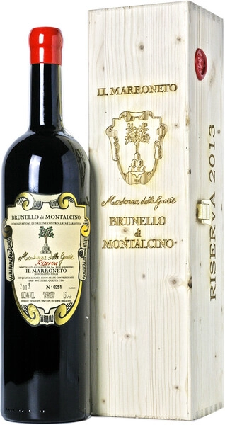Вино Il Marroneto, Madonna delle Grazie Brunello di Montalcino DOCG Riserva, 2013, wooden box, 1.5 л