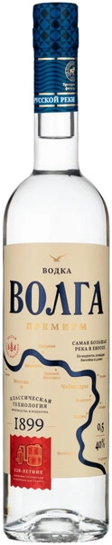 Водка "Волга" Премиум, 0.5 л