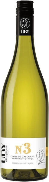 Вино Uby №3 Colombard-Sauvignon, Cotes de Gascogne IGP, 2023